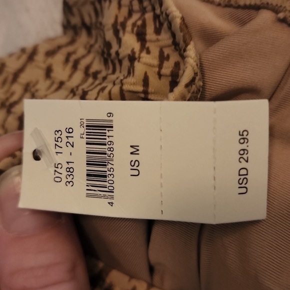 New Aerie Bikini Bottoms Sz Medium | Neutral Tan Ribbed Texture Animal Print - Picture 8 of 9